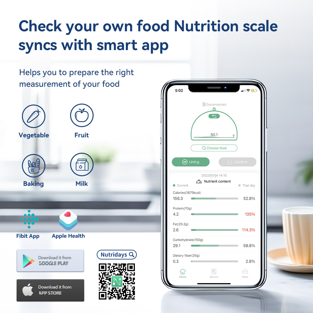 Fat Loss Nutritional Scale with Calorie Calculator App