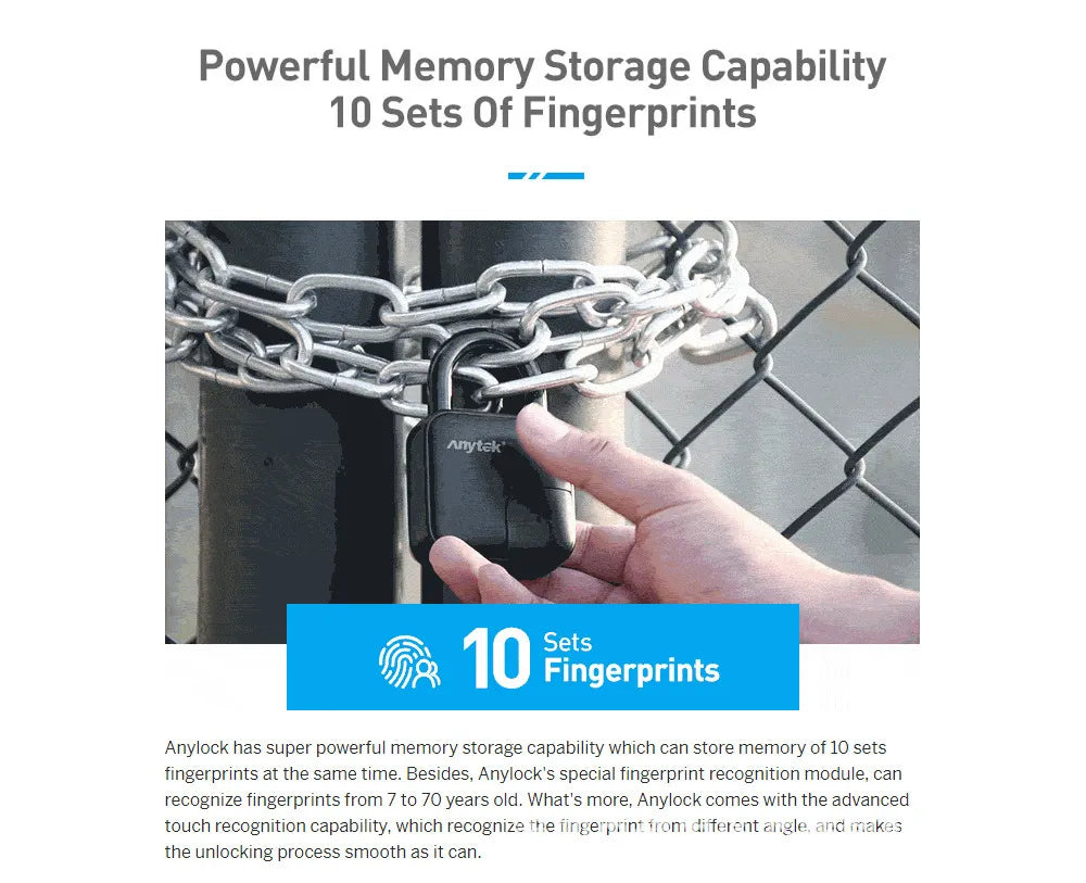 Fingerprint Smart Padlock