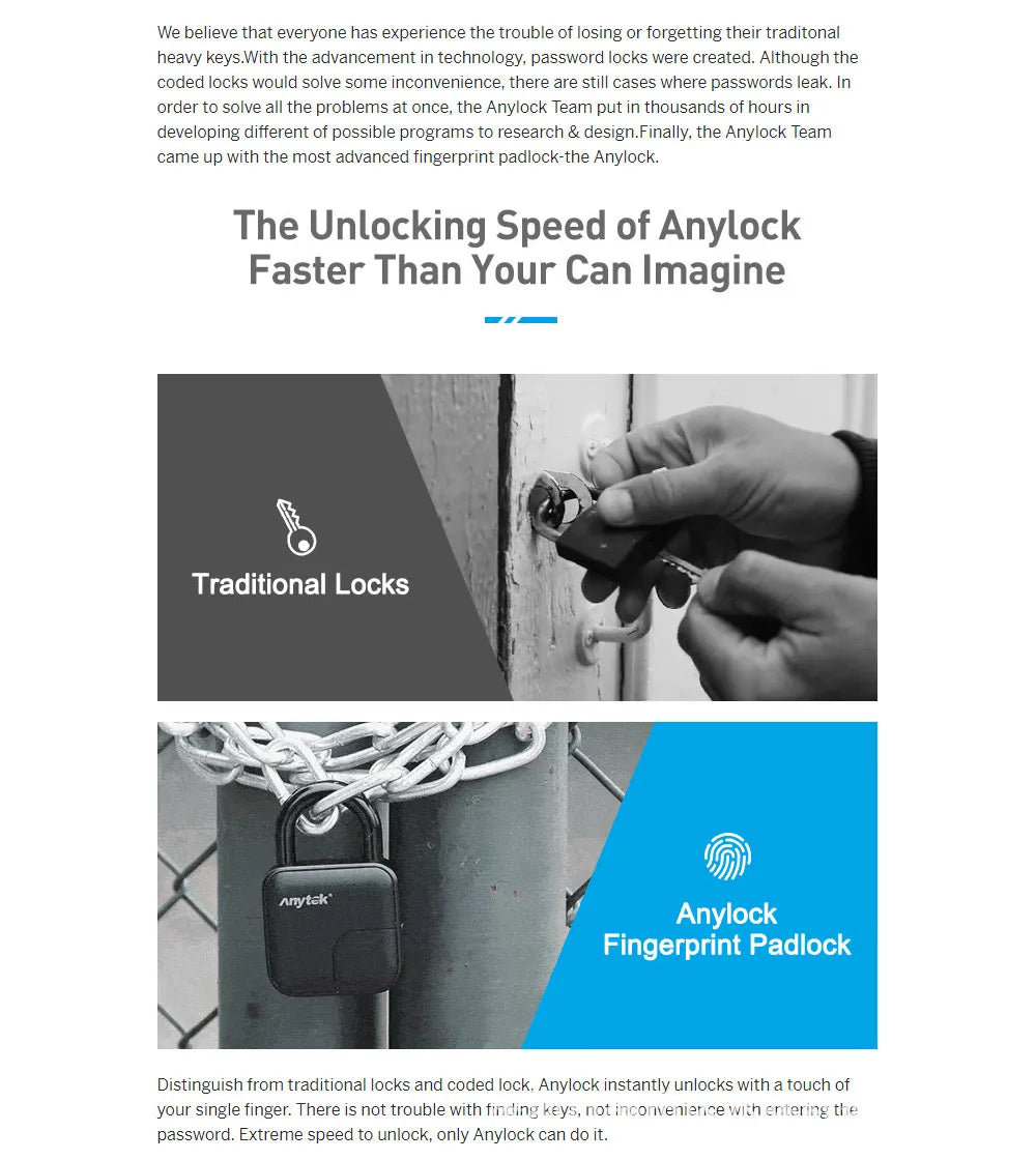 Fingerprint Smart Padlock