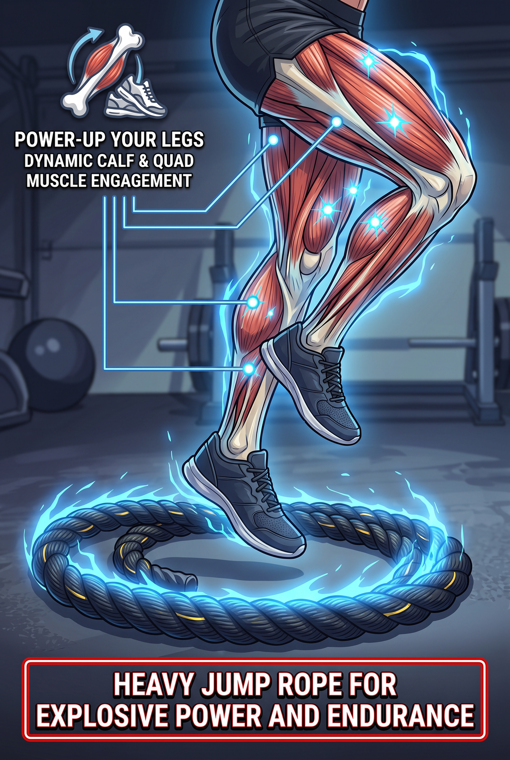 Heavy Jumping Rope | Weight-Bearing Triple-Strength Rope