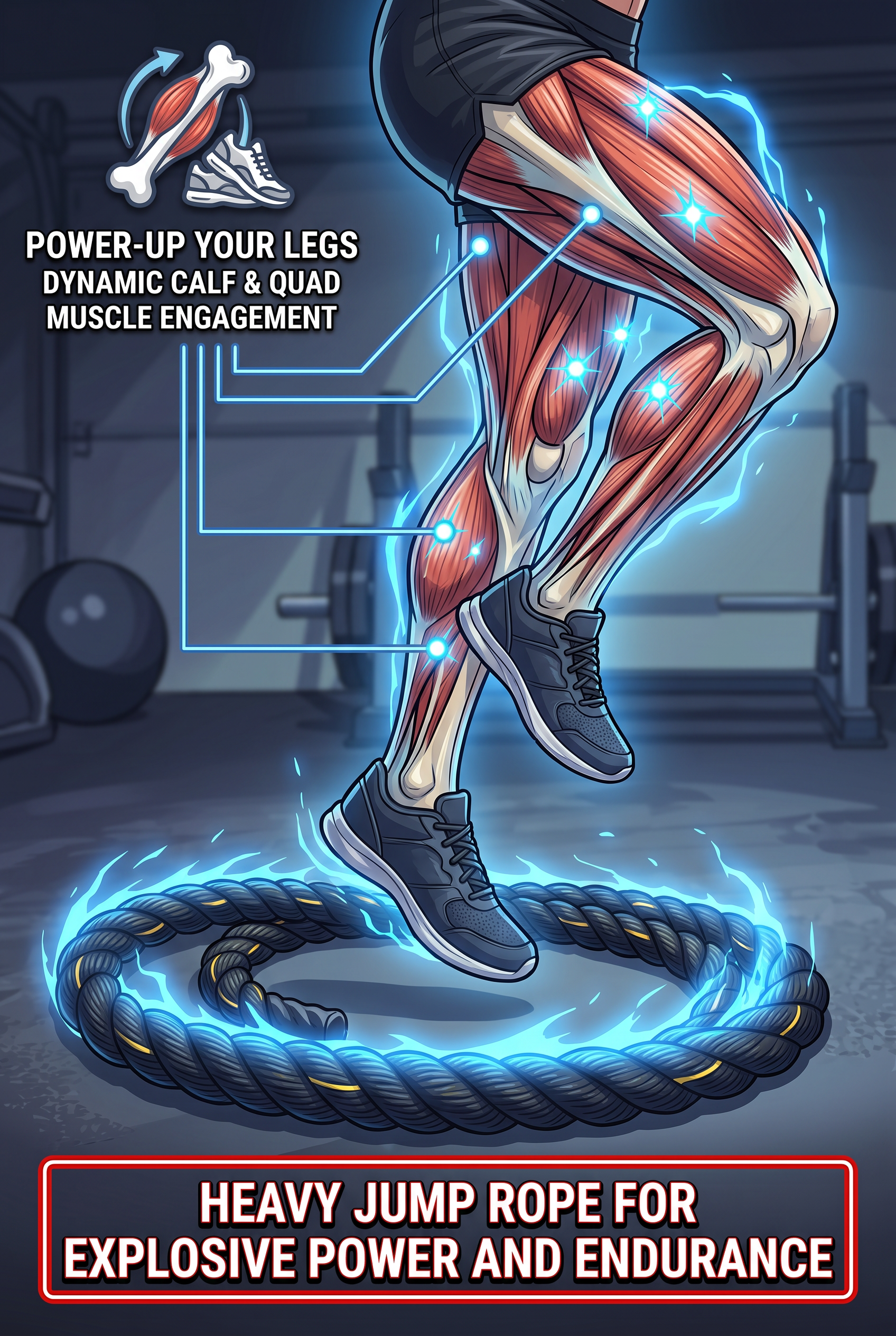 Heavy Jumping Rope | Weight-Bearing Triple-Strength Rope